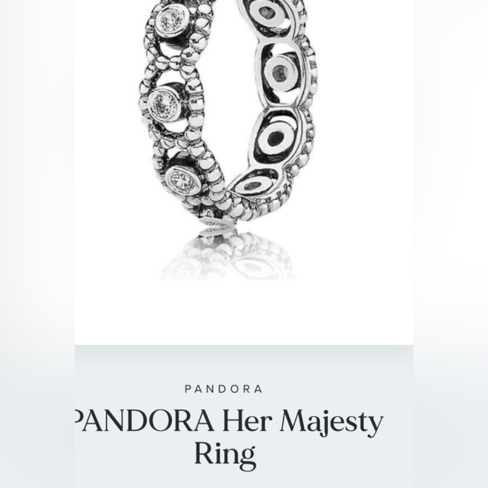 Pandora her majesty discontinued eternity ring S925, size 6